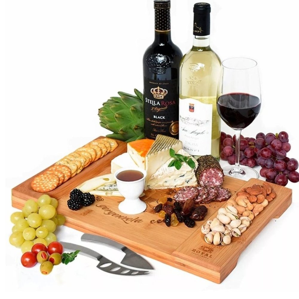 Natural Bamboo Cheese Board BRAND NEW